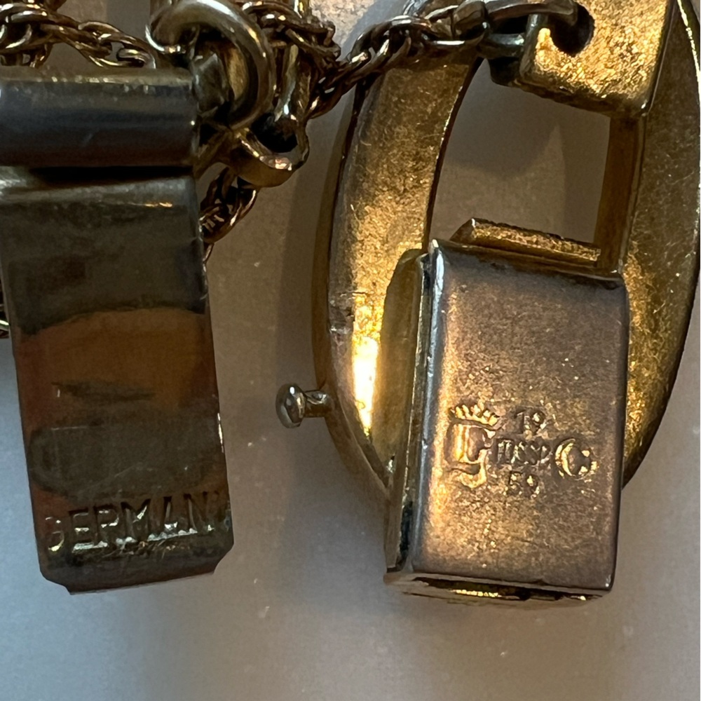 SOLD Vintage 1959 Grosse Germany Modernist Link Bracelet 7.75” | Dior Era - Picture 8 of 8